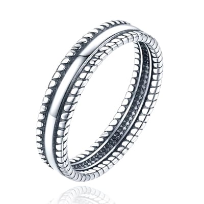 Elenza Sterling Zilveren Ring met Gevlochten Details-18mm