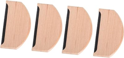 Pluisverwijderaar Set - Kleding trimmer - Kleding opfrissen - Geen batterij nodig - 4 stuks - Houtkleur
