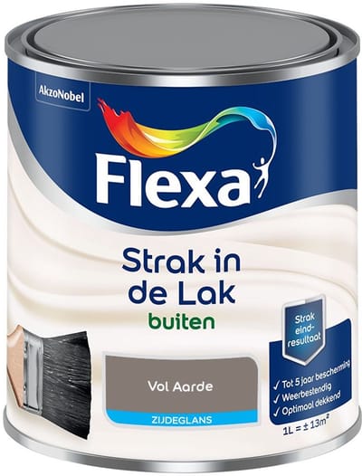 Flexa - Strak In De Lak Buitenlak Zijdeglans - Vol Aarde - Mengverf - 1 L