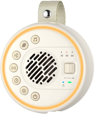 White Noise Machine, Draagbare geluidsmachine met nachtlampje voor baby's, volwassenen en kinderen, 22 rustgevende geluiden voor het slapengaan, kinderkamer, reis, slaaptimer, oplaadbaar via USB