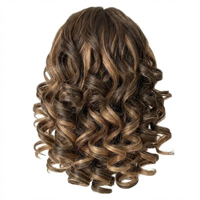 Bruin blond ombre krullend paardenstaart haar extensie extensions dames clip in ponytail haarstuk volumineuze curls natuurlijk ogend