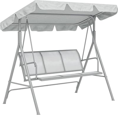 Comfortabele 3-zits Tuinschommelbank met Verstelbare Helling en Ergonomische Zitting