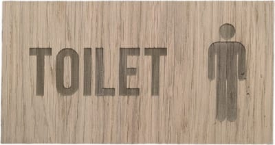 Bordje Toilet pictogram man - klein
