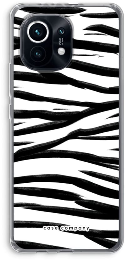 Case Company® - Hoesje geschikt voor Xiaomi Mi 11 hoesje - Zebra pattern - Soft Cover Telefoonhoesje - Bescherming aan alle Kanten en Schermrand