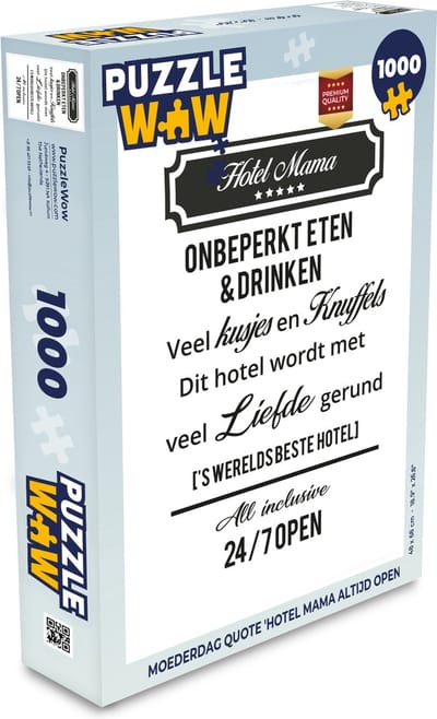 Puzzel Quotes - Mama - Spreuken - Hotel mama - Legpuzzel - Puzzel 1000 stukjes volwassenen