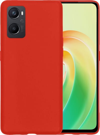 Hoesje - Geschikt voor OPPO A76 - Sterk & Shockproof - Hoes Cover - Siliconen Case - Telefoonhoesjes - Rood