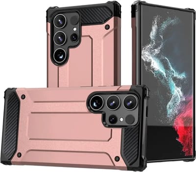 Hoesje Geschikt voor Samsung Galaxy S24 Ultra | Shock Proof | Hybride Back Cover | Beschermhoes | Schokbestendig | Extra bescherming | Roze
