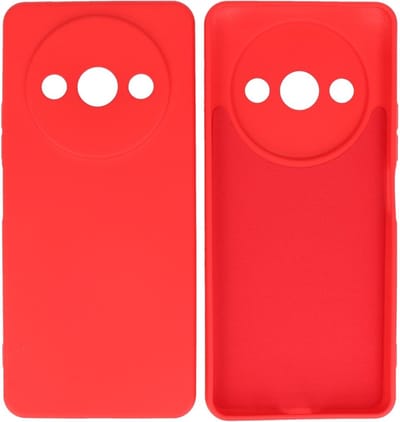 Hoesje Geschikt voor de Xiaomi Redmi A3 - Fashion Backcover Hoesje - Colorful Telefoonhoesje - Rood