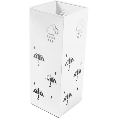 Metalen Paraplubak Multifunctioneel Stijlvol Hol Design Gelukbrengende Wolken Roestvrij Paraplu wit
