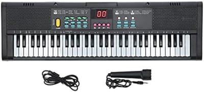 RUX® Digitale Piano - Piano Elektrisch - Piano Draagbaar -37 Toetsen - met Microfoon - Zwart - 58cm x 16cm x 5cm