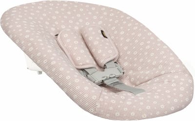 Ukje newborn hoes geschikt voor Stokke Tripp Trapp & Kidsmill newborn set - Perfecte pasvorm - Waterafstotende voering - Makkelijk wasbaar - Zachte gordelbeschermers - Roze daisy