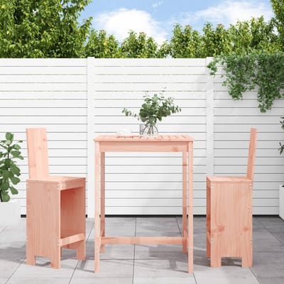 vidaXL - 3-delige - Tuinbarset - massief - douglashout