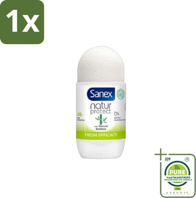 1 x Sanex – Deo Roll-on – Bamboo Fresh Efficacy – 50 ml - Deodorant Roll-on - Bamboe Geur - Natuurlijke Frisheid - Huidcomfort - Geurcontrole
