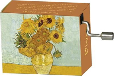 Muziekdoosje kunstenaars Van Gogh Zonnebloemen met melodie Spring van Vivaldi