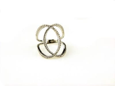 ring in zilver model diana gezet met cubic zirconia
