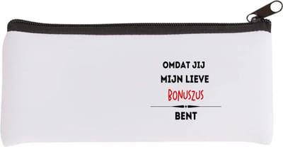 Akyol - omdat jij mijn lieve bonuszus bent Etui - Zus - de liefste bonuszus - verjaardag - cadeautje voor zus - kado - geschenk - 20 bij 9 cm