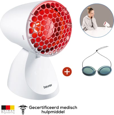 Beurer IL 11 Infraroodlamp - Warmtelamp voor Spieren & Gewrichten - Gerichte Rood licht therapie - Compact & licht design met 5 standen - Medisch Gecertificeerd