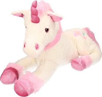 Witte pluche eenhoorn knuffel 62 cm