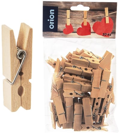 Orion - Decoratieve Houten Klamerki - 4,5 cm - 50 stuks - Geschikt voor Scrapbooking