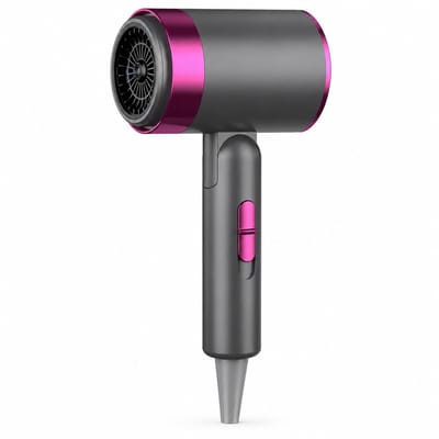 Opvouwbare föhn - grijs 2200 W 220 V - ionenfunctie en koude/warme lucht - inklapbare handgreep - enkele blaasmond