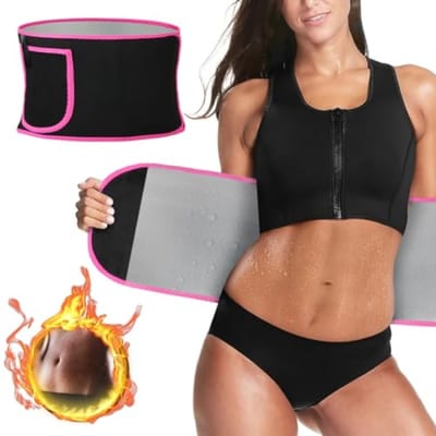 Verstelbare sport- en zweetriem voor heren en dames met telefoontas - Ondersteuning voor rug en buik tijdens training, fitness en sport