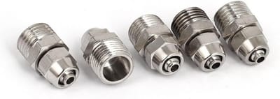 Metalen Vetnippels - Smeernippel Fitting - Machine Onderhoud - Rechte Mondstuk - 5 Stuks - Zilverkleurig