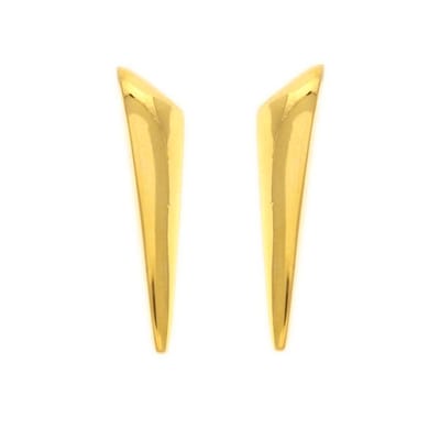 Behave - Dames oorbellen staafjes goudkleur modern elegant - 3 cm