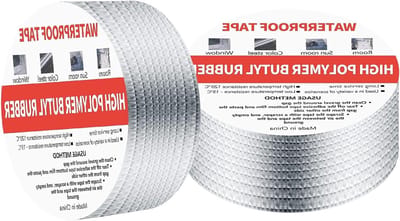 Waterdichte Butyl Tape voor het Repareren van Daklekkages, Raamkieren en Pijpen - 5 m x 5 cm, Set van 2, Ideaal voor Oppervlakte Scheuren en Vochtpreventie