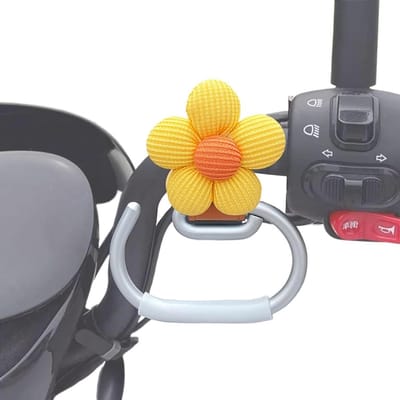 Kinderwagen Haken - Tas Klem - Dagelijks Pendelen - Duurzame Aluminiumlegering - 10 x 8 x 8 cm - Geel