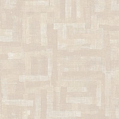 Etnisch behang Profhome 782041-GU vliesbehang hardvinyl warmdruk in reliëf gestructureerd in textiel look mat beige crèmewit zijdegrijs 5,33 m2