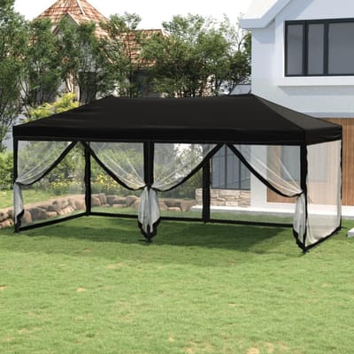 Opvouwbare partytent - Paviljoen met zijwanden - Feesten in de tuin - UV- en waterafstotend - 3 x 6 meter