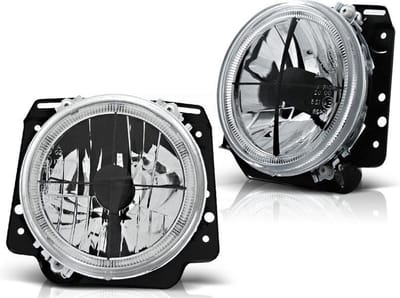 Buitenste koplampen VW GOLF II 2 08 83-08 91 ANGEL EYES CHROOM