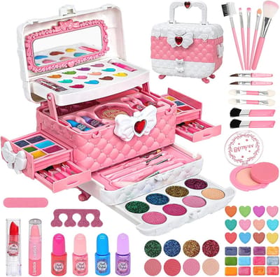 Wasbare kinderschminkset 55 stuks voor meisjes | Perfect voor Halloween, Kerstmis en verjaardagen