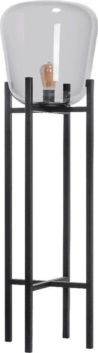 Expo Trading Benn staande lamp | 126 cm hoog | Ø36 cm | rook glas | Vloerlamp