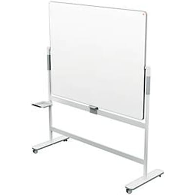 Nobo Verrijdbaar whiteboard Move &Meet - aan 2 zijden te gebruiken - wit gelakt - draaibaar bord - B 1500 x H 1200 mm