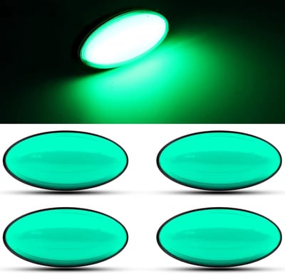 4 LED zijlampen 12V 24V groen voor aanhanger caravan vrachtwagen