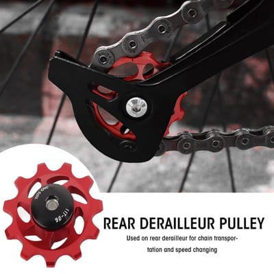 11T Jockeywiel Achterderailleur Katrol voor Mountainbike Fiets Vervangingsonderdelen(Zwart)