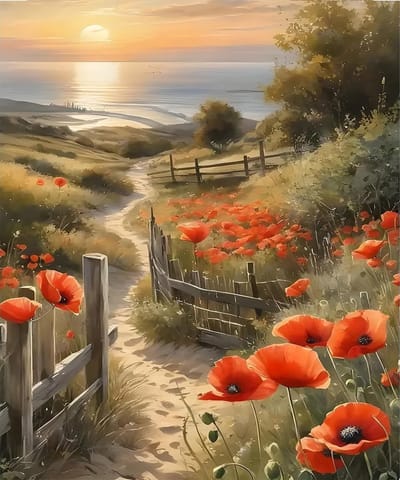 Dailygoods- Schilderen op Nummer Professioneel Resultaat - Bloemen - Canvas 40 x 50 cm - 3 Penselen - Acrylverf - Duurzame Kleuren - Doe-het-zelf Schilderij