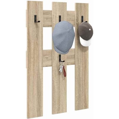vidaXL - Wandgemonteerde - kapstok - Muurmontage - Sonoma - Eik - 65 - x - 3 - x - 100 - cm