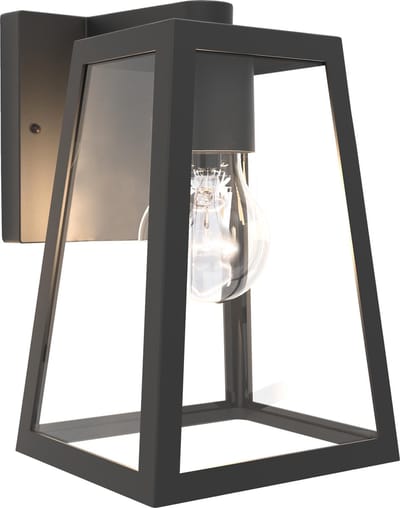 LUTEC Fia - Wandlamp voor buiten met E27 retrofitting - Premium aluminium - IP44 weerbestendig - Mat zwart