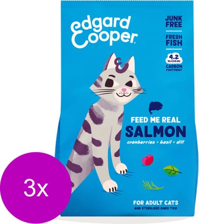 3x Edgard & Cooper Kattenvoer Adult Zalm 4 kg