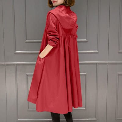 Lente Nieuwe Koreaanse Versie van Casual Dames Medium en Lang Knielange Trenchcoat Jas Losse Grote Maat Jas M gray