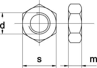 Zeskantmoer M22 thermisch verzinkt - 50 stuks