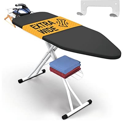 Volledige grootte strijkplank met wandhouder - Hittebestendig, Compact en Draagbaar - Ideaal voor Thuis en Kantoor