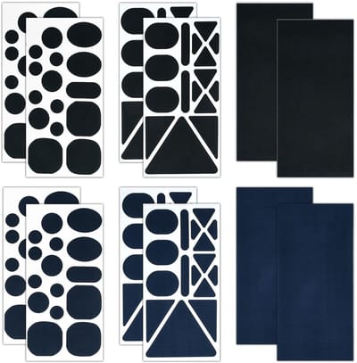 Allecto - Nylon Reparatiepatches - Zelfklevende Patches - Duurzaam en Naadloos - Zwart en Marineblauw - Kledingreparatie - Voor Naai-accessoires