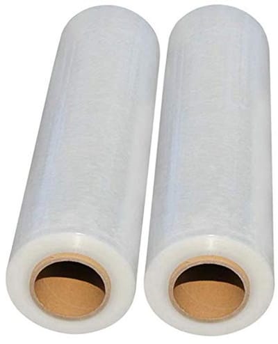 Stretchfolie Verpakkingsfolie - 2 Rollen van 23 Micron voor Verhuizingen en Palletverpakking