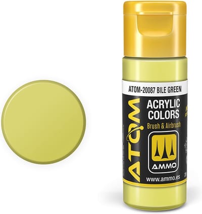 AMMO by Mig Jimenez Hobbyverf Acrylverf - MIG 20087 ATOM - Bile Green - Acryl - 20ml Verf flesje - 20 ml