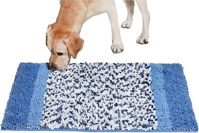 Snuffelmat Huisdieren - Voederspel Hond - Stimuleert Natuurlijk Gedrag - Antislip Basis - 36 x 30 cm - Multicolor