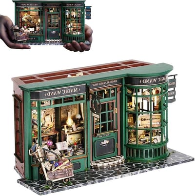 Miniatuur Poppenhuis Kit - Houten Huis - Creatief Knutselen - Europese Vintage Stijl - Niet Gespecificeerd - Donkergroen