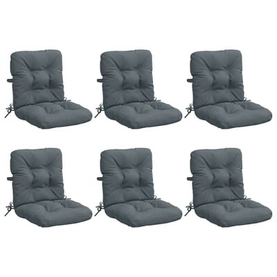 vidaXL - 6-delige - hoogrugkussen - VIANEN - 6 - pcs - 100% - Polyester - Blauw